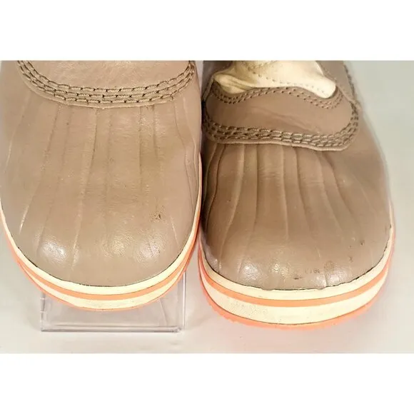 Sorel Kids Youth Cream Tan Orange Tofino II Waterproof Winter Snow Boots Sz 4