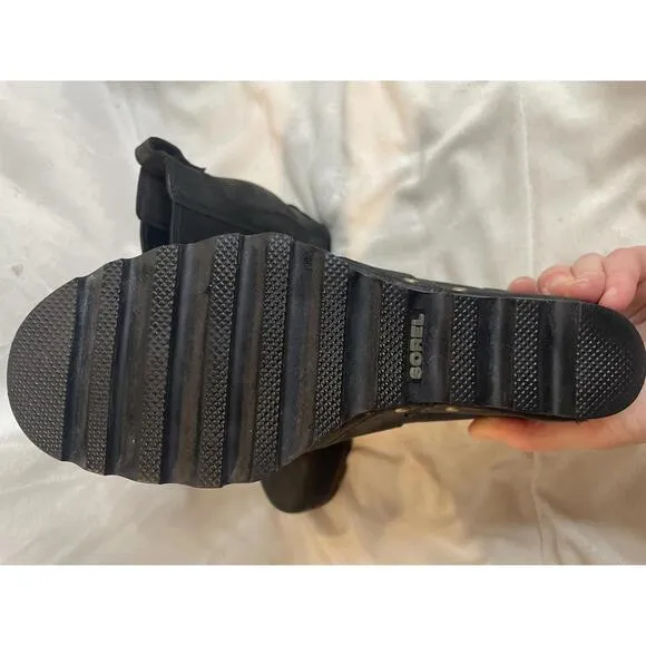 Sorel LEA Wedge Women’s 9 Black Boots
