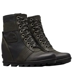Sorel Lexie Wedge Boot Black Leather size 9