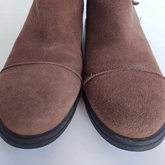 Sorel Major Low Casual Booties Suede &amp; Croc Embossed Leather  Ankle Boots Size 7