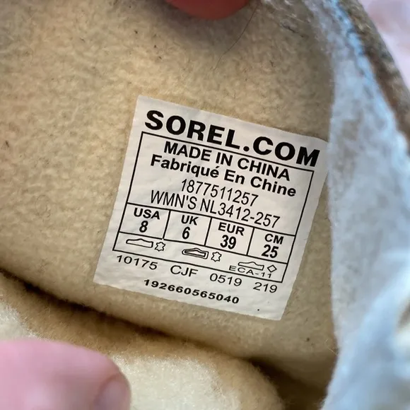 Sorel Phoenix Short Lace Luxe Shearling Fur Booties sz 8