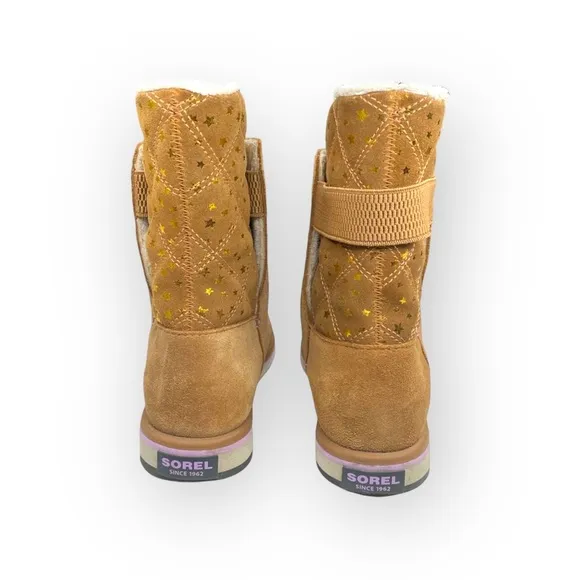 Sorel ✪ Rylee Star Waterproof Suede Fleece Lined Boot ✪ Elk Tan ✪ 37 EU 6.5M 7M