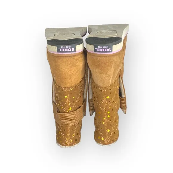 Sorel ✪ Rylee Star Waterproof Suede Fleece Lined Boot ✪ Elk Tan ✪ 37 EU 6.5M 7M