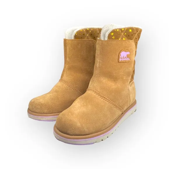 Sorel ✪ Rylee Star Waterproof Suede Fleece Lined Boot ✪ Elk Tan ✪ 37 EU 6.5M 7M