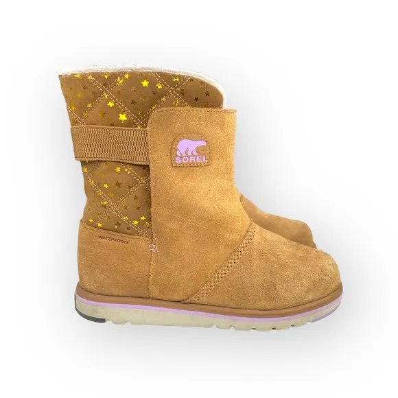 Sorel ✪ Rylee Star Waterproof Suede Fleece Lined Boot ✪ Elk Tan ✪ 37 EU 6.5M 7M