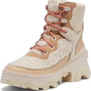 Sorel Tan and Cream Winter Boots with High-Top Design and Chunky Sole