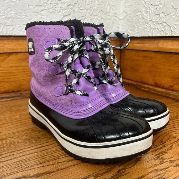 Sorel | Tivoli Mid Purple Lace Up Winter Boots Size 6