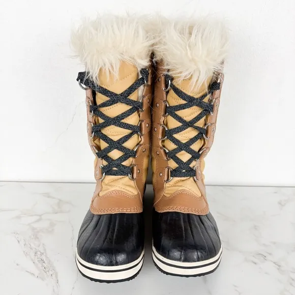 Sorel Tofino Youth Waterproof Winter Faux Fur Boots Sz 3