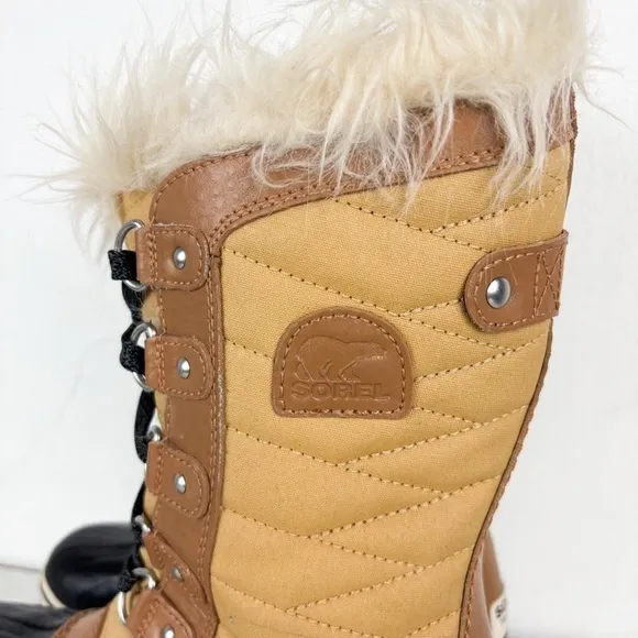 Sorel Tofino Youth Waterproof Winter Faux Fur Boots Sz 3