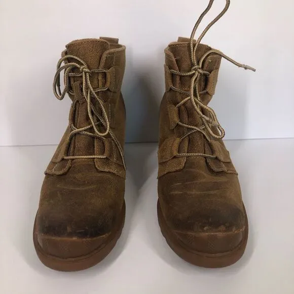 SOREL Toronto Brown Suede Lace Up Wedge Boots Booties Size 10.5 NL2115-286