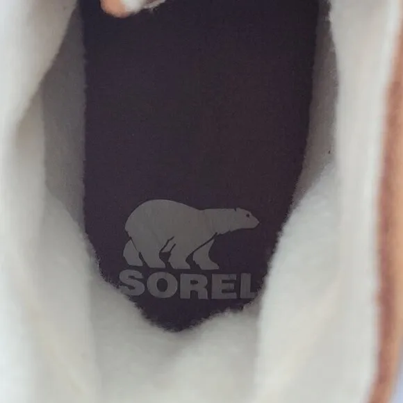 Sorel Whitney Il Joan Youth Brown Ankle Leather Lace Up Boots NY4897-242 US Sz 4