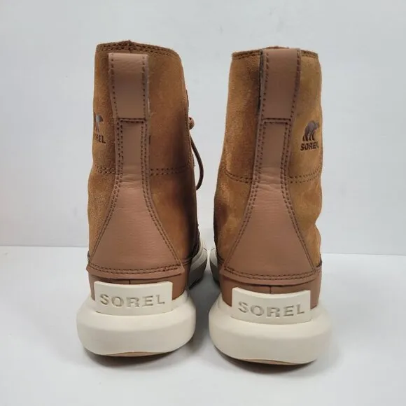 Sorel Whitney Il Joan Youth Brown Ankle Leather Lace Up Boots NY4897-242 US Sz 4