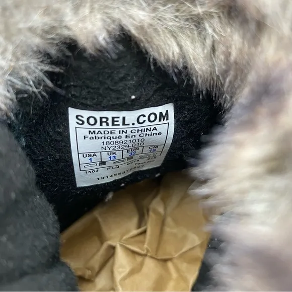 SOREL WINTER FUR  LACE UP BOOTS
