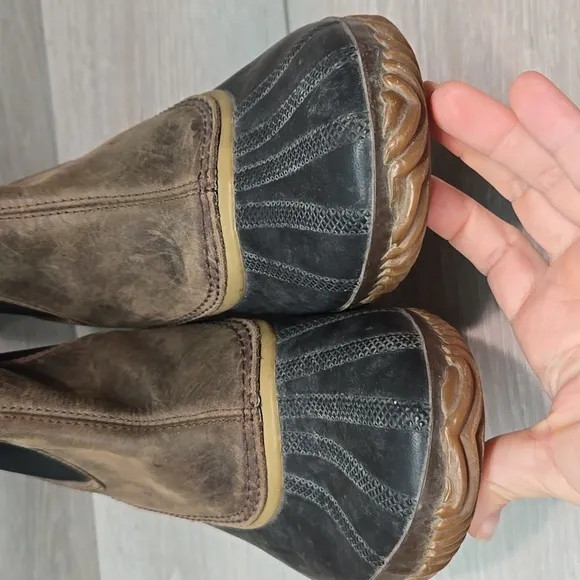 Sorel Women Ankle Waterproof Leather Rubber Boots Shoes Sz 10