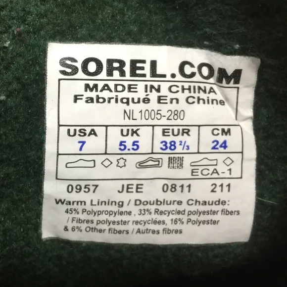 Sorel Womens 7 Caribou Winter Duck Boots