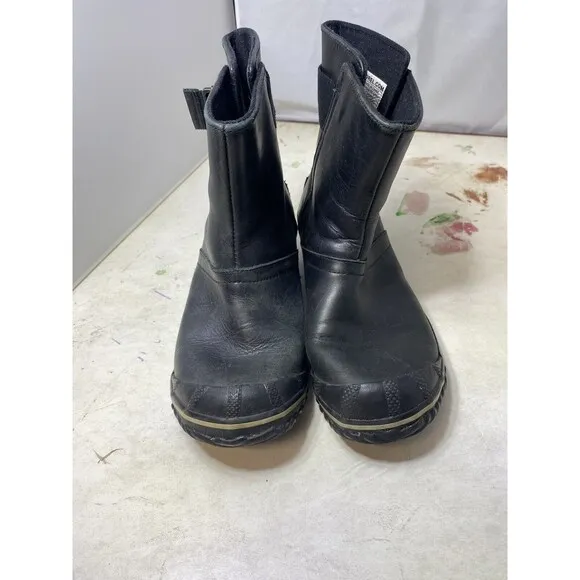SOREL Women's &quot;Slimboot&quot; Black Leather Boots Size 6M