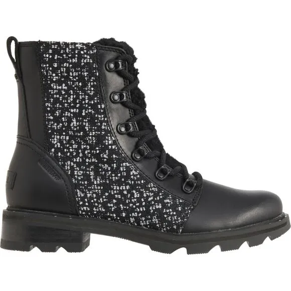 Sorel Women's Black Lennox Lace Cozy Winter Boots Size 6 NEW