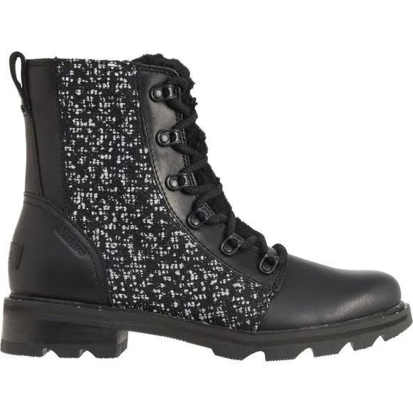 Sorel Women's Black Lennox Lace Cozy Winter Boots Size 8 NEW
