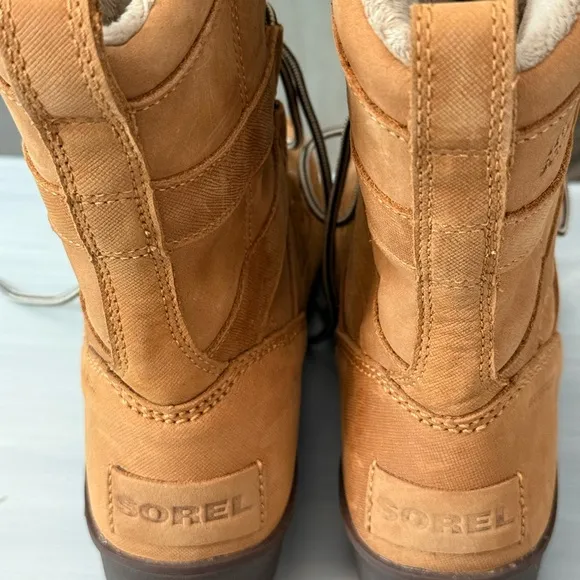 Sorel Women’s Boots Meadow Lace Camel Waterproof Leather Lace Up