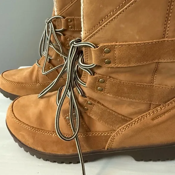 Sorel Women’s Boots Meadow Lace Camel Waterproof Leather Lace Up