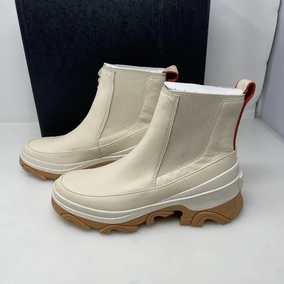 Sorel Womens Brex Chelsea Boots Natural and Sea Salt 9‎ M NEW Retail $180