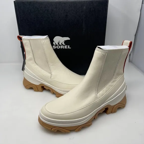 Sorel Womens Brex Chelsea Boots Natural and Sea Salt 9‎ M NEW Retail $180