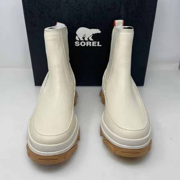Sorel Womens Brex Chelsea Boots Natural and Sea Salt 9‎ M NEW Retail $180