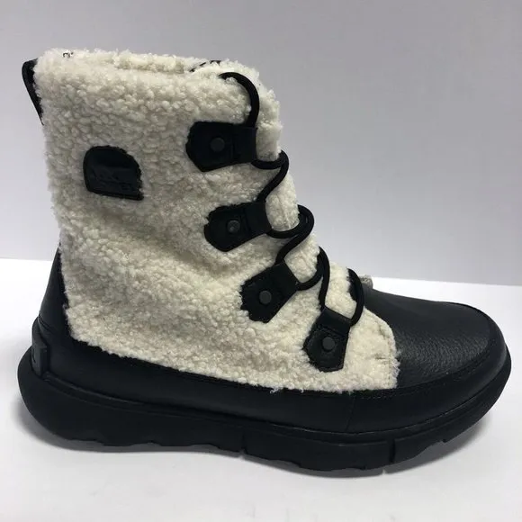 Sorel Women’s Explorer II Joan Cozy Winter Boots White/Black, Size 11M