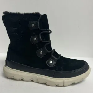 Sorel Women's Explorer II Joan Faux Fur Waterproof Boots Black, Size 8M