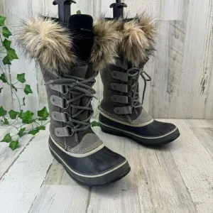 Sorel Women's Joan of Arctic Tall Faux Fur Winter Boots Gray - Size 6