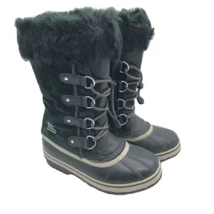 Sorel Womens Joan of Arctic Winter Boots Faux Fur Lace Up Black Size 4