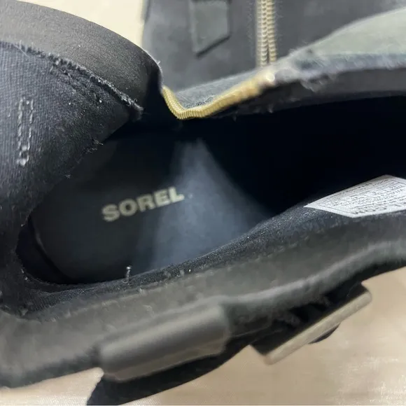SOREL WOMEN'S LOLLA NL3080 WATER PROOF ANKLE BOOTS BLACK SIZE 10