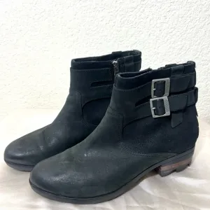 SOREL WOMEN'S LOLLA NL3080 WATER PROOF ANKLE BOOTS BLACK SIZE 10