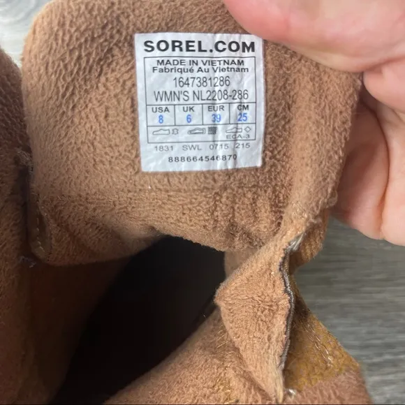 SOREL Women's NL2208-286 Tan Meadow Lace Snow Winter Boots Size 8-Pre-Owned