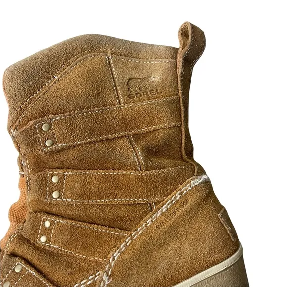 SOREL Women's NL2208-286 Tan Meadow Lace Snow Winter Boots Size 8-Pre-Owned