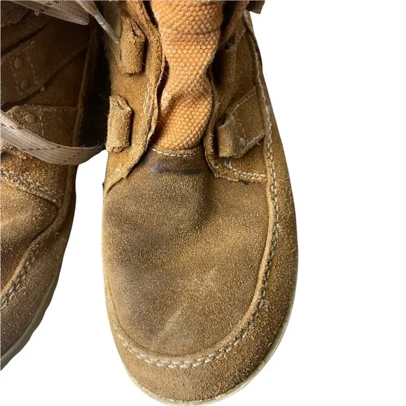 SOREL Women's NL2208-286 Tan Meadow Lace Snow Winter Boots Size 8-Pre-Owned