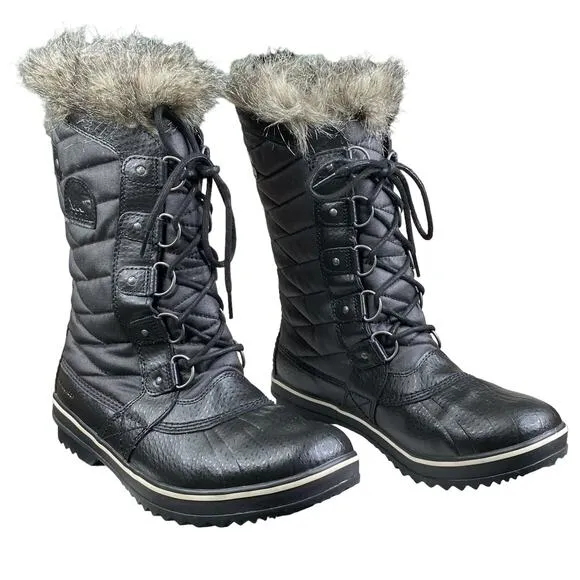 Sorel Women’s Tofino II Black Winter Boots Size US 10.5