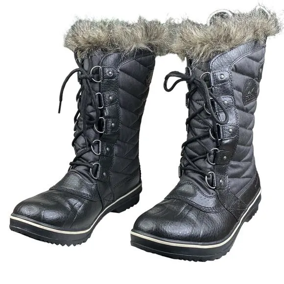 Sorel Women’s Tofino II Black Winter Boots Size US 10.5