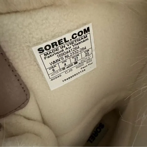 SOREL Women’s TOFINO 11 Faux Fur Omega Taupe Waterproof Tall Snow Boots Size 6