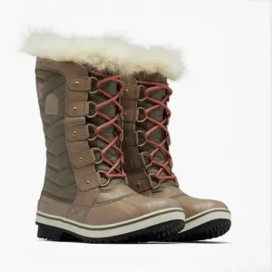 SOREL Women’s TOFINO 11 Faux Fur Omega Taupe Waterproof Tall Snow Boots Size 6