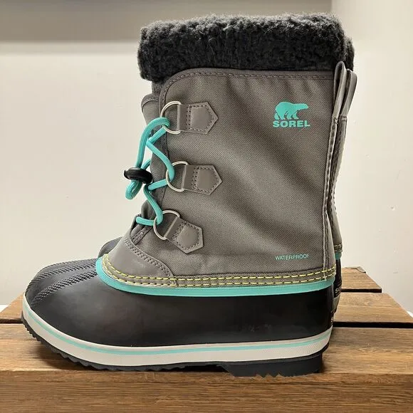 Sorel Yoot Pac Nylon Waterproof Snow Boot Gray Youth Size 6 (Women’s Size 8)