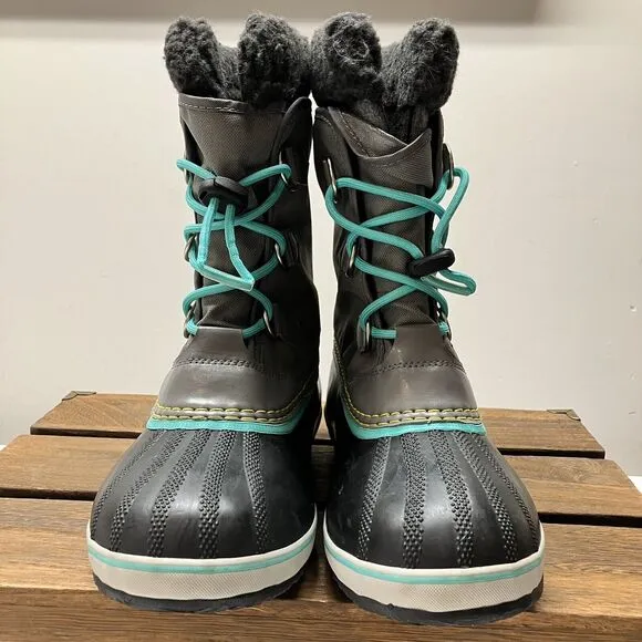 Sorel Yoot Pac Nylon Waterproof Snow Boot Gray Youth Size 6 (Women’s Size 8)