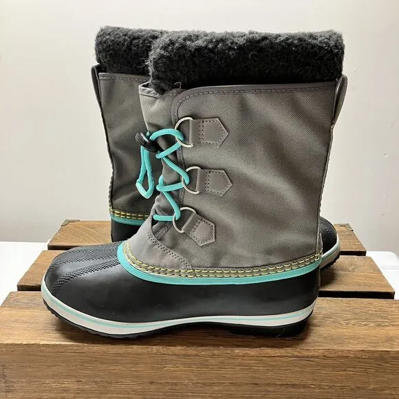 Sorel Yoot Pac Nylon Waterproof Snow Boot Gray Youth Size 6 (Women’s Size 8)