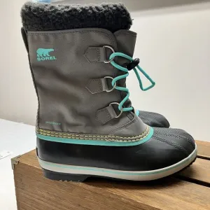 Sorel Yoot Pac Nylon Waterproof Snow Boot Gray Youth Size 6 (Women’s Size 8)