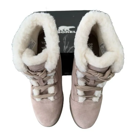 Sorel Evie II Cozy Ankle Boots Omega Taupe Wet Sand Waterproof Boots Size 10
