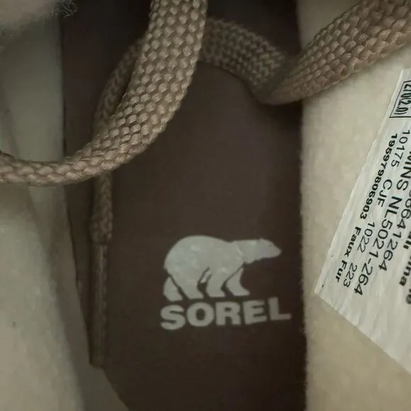 Sorel Evie II Cozy Ankle Boots Omega Taupe Wet Sand Waterproof Boots Size 10