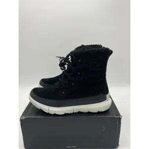 Sorel Women's Explorer II Joan Cozy Boots Size 9 - Black/White New In Box