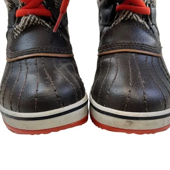 Sorel Women's Tofino Tall Herringbone Faux Fur Winter Boots Multi-Color Size 6