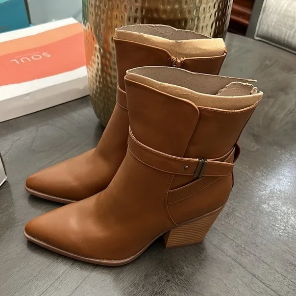 SOUL Naturalizer Mocha Women's Mid Shaft Boots (Wide)