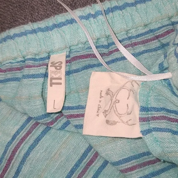 Spell designs island boho short turquoise stripe L